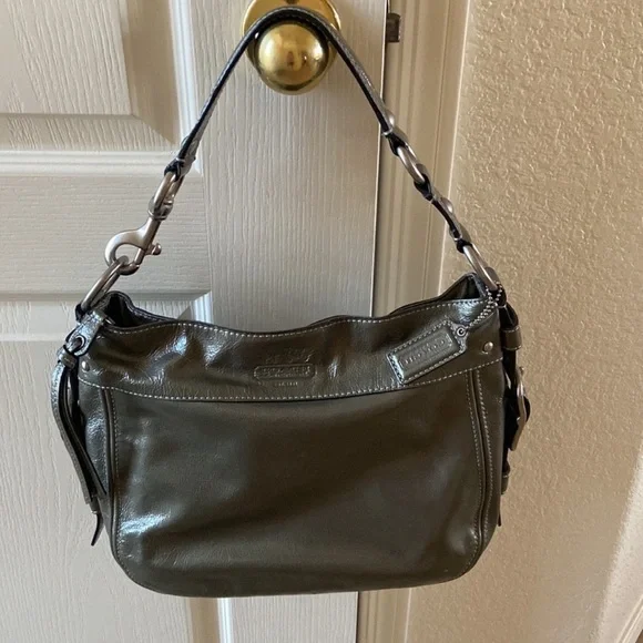 Coach Zoe Patent Leather Hobo Bag - Picture 1 of 7